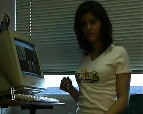 Zuzana&#039;s first casting a teen masturbating her blonde pussy