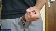 Big black cock handjob cumshot