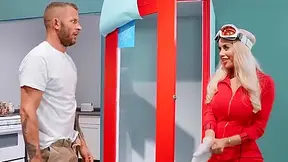 Blonde With Big Milkings Plays The Role Of An Obedient - Viktoria Blond, Scott Nails And Victoria June