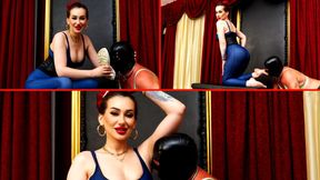 Sweaty Workout Worship: Mistress Amanda uses Her human towel