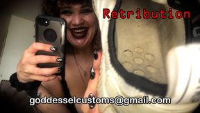 Retribution - Goddess El humiliates in this female domination clip featuring dirty feet, dirty talk, verbal humiliation, and more