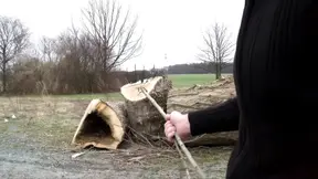 Blonde street slut gives rough, sloppy blowjob and gets fucked in POV