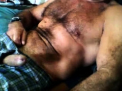 Moustache dady jerking off (no cum)