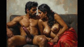 Indian stepmom calls her lesbian friend to have some fun with her stepson and gets her pussy cummed by huge load of her stepson