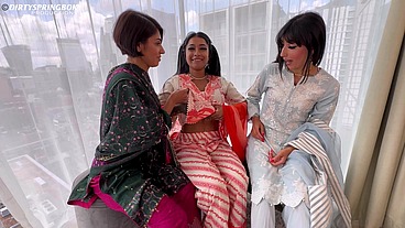 Three Desi Bhabis gone wild