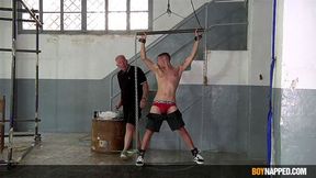 Master Kane uses tools to torment bound up Jonny Montero