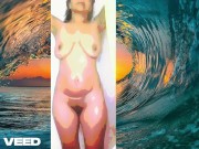 BEAUTIFUL HAWAII FEMALE SHOWERS IN WATER