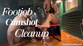 Footjob Cumshot Cleanup CEI