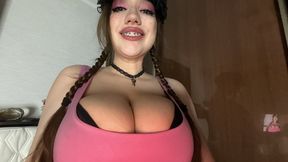 Braces & Tits Worship Captivate – Obsessed with My Metal Braces and Perfect Tits in Pink Tank Top