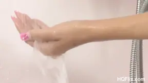 Busty GF enjoys a relaxing bubble bath