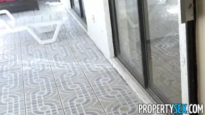 Propertysex Homeowner Finds Hot Petite Blonde Waiting in Backyard