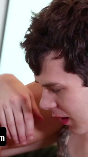 FamilyDick - Horny Step Dad Gio Carrera Teaches Step Son Dakota Lovell How To Top   Clip 3