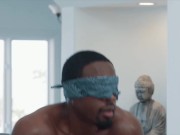 Noir Male - Muscly D'Angelo Jackson Calls Up Taylor Reign & Sits Blindfolded As He Sucks His Bbc