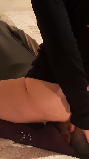 Ass Smoeing in Purple Thong!