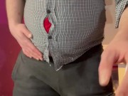 Button up Shirt and Superman Briefs at 225lbs