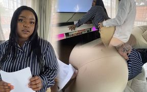 Cheating Ebony Boss Wife Is Fucked by Her White Employee