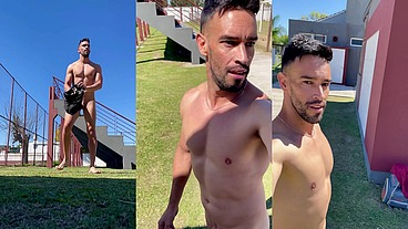 Walking naked on soccer field