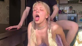 Shy student surrenders to tutor's hard cock