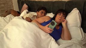 Sneaky Guy Fucked His Chubby Busty Big-assed Brunette Stepmom Right Behind His Dad's Back