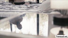 T-Girl melanie almost caught bf fucking stepsis