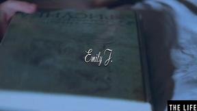 ”Emily J wakes up from a wet dream & masturbates”