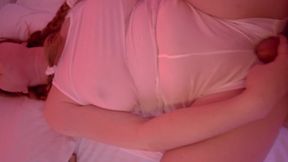 Fucking Satin Panties Until Cum &#x00A6; Pigtailed Curvy Redhead Pantyjob &#x00A6; Ginger Ale
