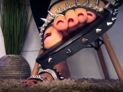 Amateur femdom vixen puts her fabulous feet on display