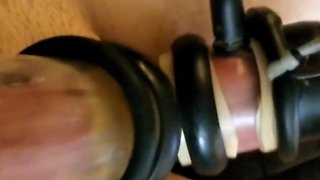 Lovebotz miller milking cock and balls with smaller rubber bands