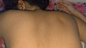 The younger stepsister is exposing her naked body.