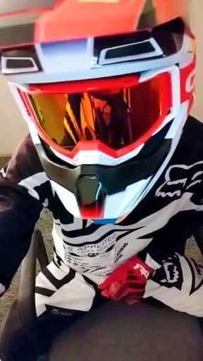 Mx Motoboy Cumming on Mx Helmet
