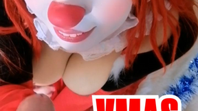 Clowngirl Gives Santa a POV Titjob &amp; Blowjob