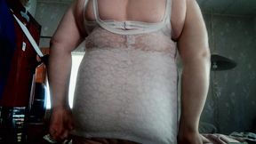 WHITE GIRDLES AND BRA MASTURBATION