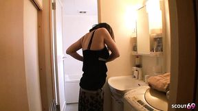 Japanese old Mature Step-Mom seduce to uncensored pov creampie fuck and filmed with Smartphone