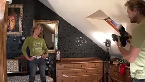 Mature blonde beauty gets her wet pussy pounded during casting couch scene.
