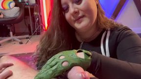 FemDom leather gloves &mdash;  teasing you with denial