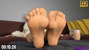 Smelly Stockinged Soles - 4K MP4