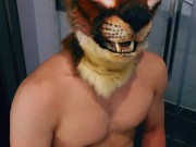 Mascot gets horny for his suit 💦 (fursuit)