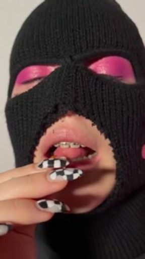 Giantess with braces playIng with her tiny boyfriend