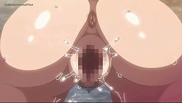 Busty blonde babe gets a throbbing hard-on in a heated Hentai threesome