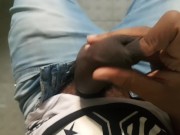 Playing with my uncut curved black cock (POV - sri lanka)
