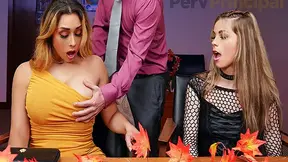 Step mommy and daughter get it on with their step son