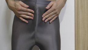 Masturbation with Black Spandex Leggings