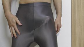 Masturbation with Black Spandex Leggings