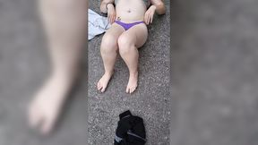 Stuffing My Pantiea into my Hairy Pussy