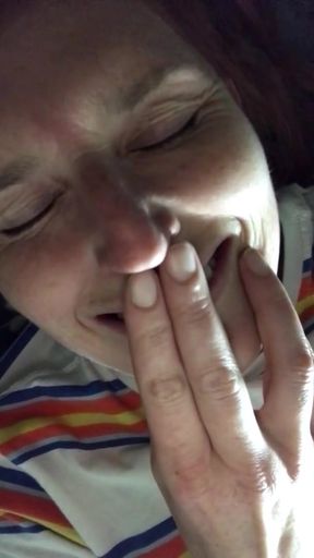 Trying to squeeze a quick orgasm in before being joined in the bedroom but heard UMF finish up in the bathroom so&hellip;   Clip 3