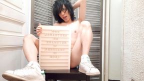 Nude Asian twink with white socks and sneakers Adidas