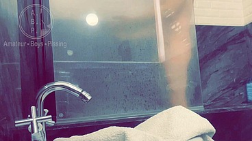Pale white skin redhead flatmate caught pissing in the shower