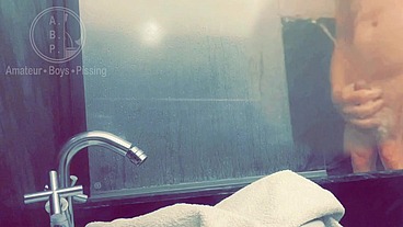 Pale white skin redhead flatmate caught pissing in the shower