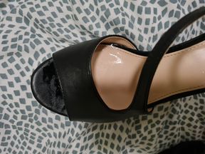 Squirted my wife's new shoes before she puts them on for a night out