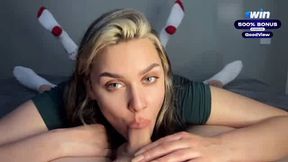 Hot stepsister gives best oral pleasure ever on brother's cock.